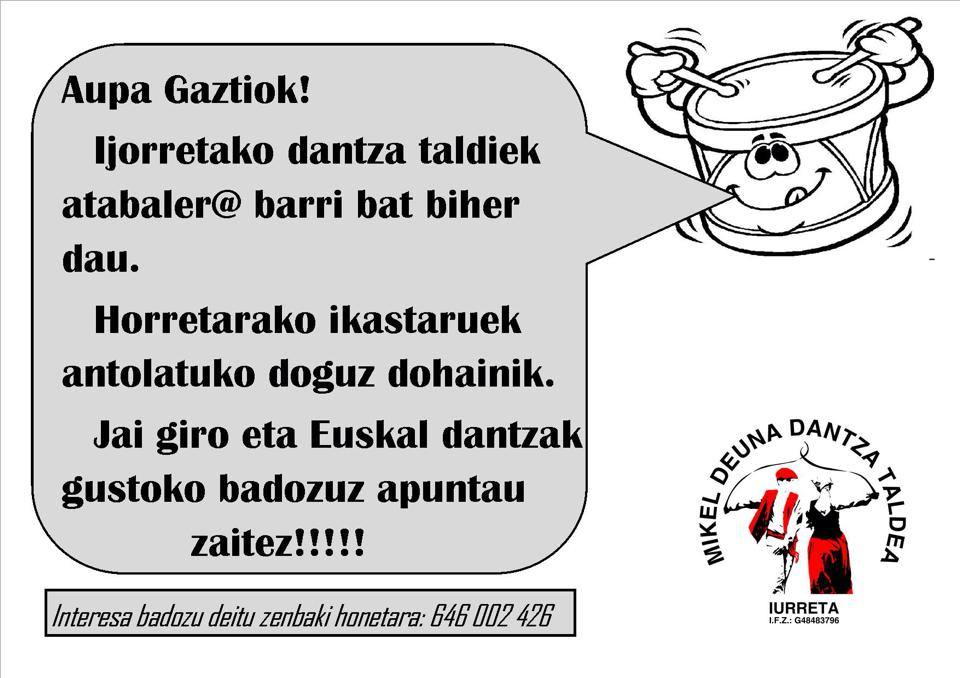 Ijorretako dantza taldie atabaler@ bille